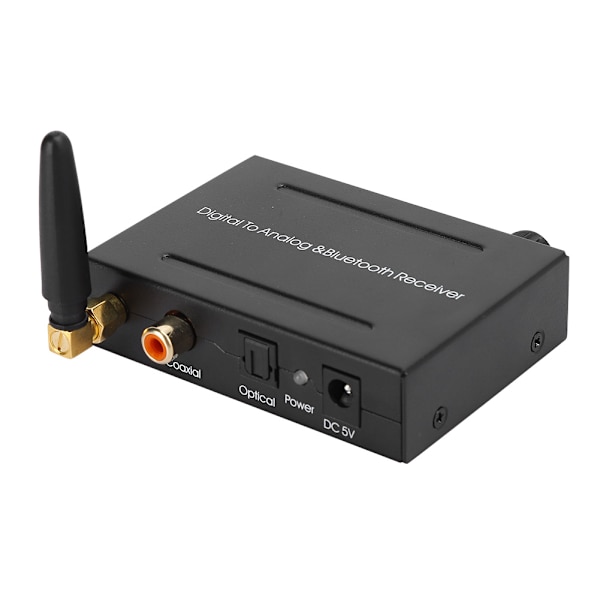 Bluetooth-mottaksfunksjon Koaksial optisk fiberinngang 3,5 mm RCA-utgang lydekoder