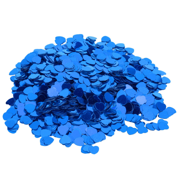 3000 stk hjerteformet konfetti bryllup valentinsdag pailletter drys dele dekoration forsyninger (blå)