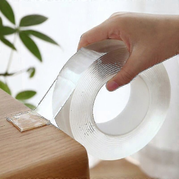 Genanvendelig Vandtæt Nano Magisk Tape Dobbeltklæbende Tape - Transparent (1 stk)