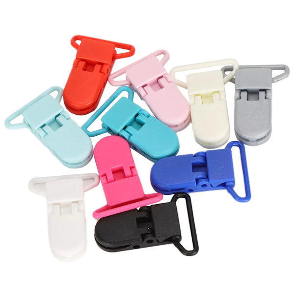 10 st hängslen clips nylon material färgglada fix låsning anknäbb sling clip med spänne
