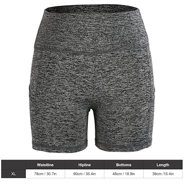 Åndbare yogabukser - hurtigtørrende fitnessbukser i polyesterfiber (XL) XL