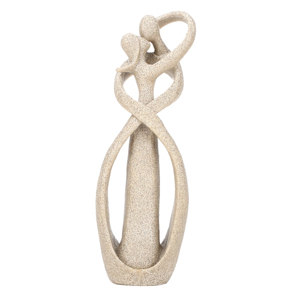 Handgjorda Sandsten Kiss Lovers Par Staty Skulptur snidade figurer Konst Hantverk Dekoration