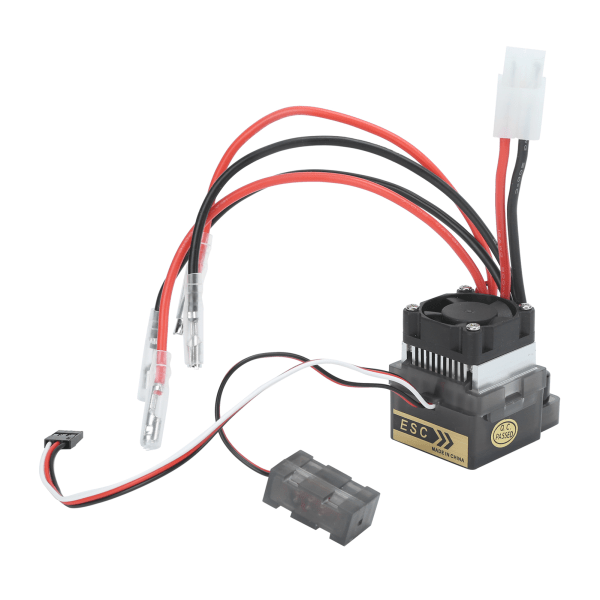 RC 360A vedenpitävä harjattu ESC jäähdytyselementillä ja jäähdytystuulettimella 1/10 RC-telaimelle