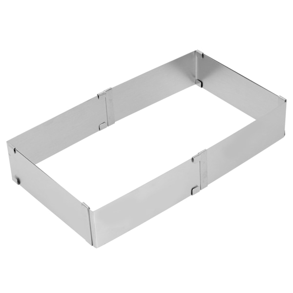 Rostfritt stål fyrkantig mousse ring justerbar kex kakform kök DIY bakverktyg L 16~28cm