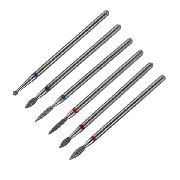 6 stk Nail Drill Bits Filslipehodesett elektrisk manikyr Pedikyr Nail Art Tools 05#