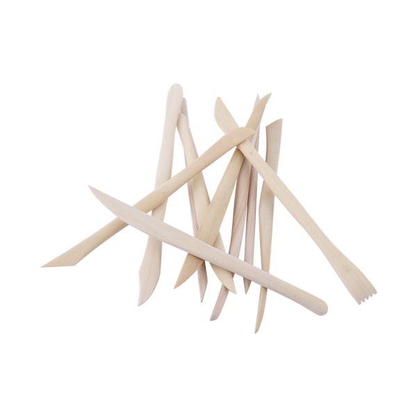 10 stk gør-det-selv træ-træ-ler-modelleringsværktøj sæt Polymer-ler-skulpturværktøj