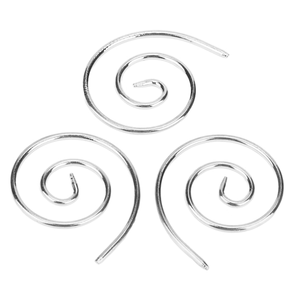 3 st spiralkabel sticknål Lättviktig bekväm rostfritt stål hushållssticknål för gör-det-själv-sjalar Sjalar Mössor Silver
