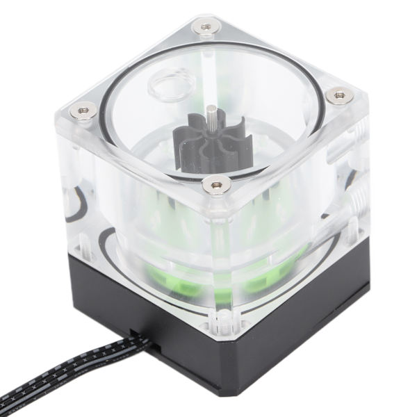 Vattenpump PUB‑M4YT Integrerad 7 cm Robust Datorvattenkylare med Flödesindikator för Dator-CPU