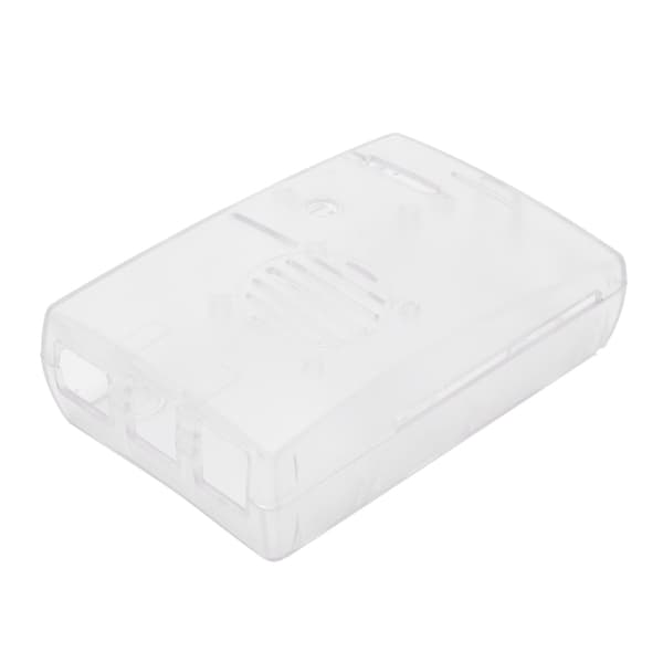 Til Raspberry Pi 3B 3B+ Shell ABS-kabinet Model K med 3007 kølepladeventilator, der kan installeres (gennemsigtig)