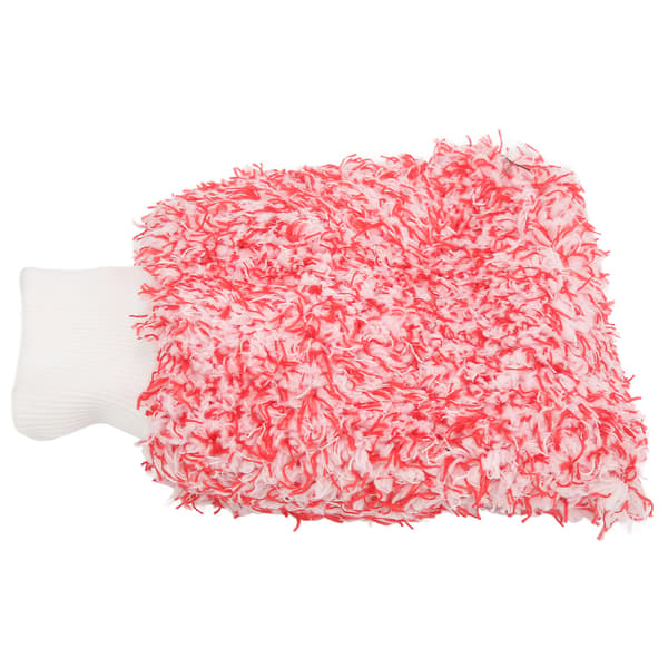Bilvaskehandsker Ridsefast Mikrofiber Dobbeltsidet Rengøringsklud Blød Universal Rød