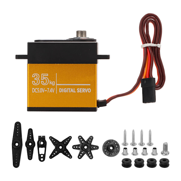 35KG Coreless Digital Motor Servo Stainless Steel Gear Waterproof Metal Digital Servo for 1/10 1/8 RC Car Boats