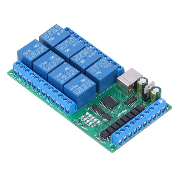 Relæskærme Modul 8 Kanaler Multifunktionel USB Relækort med AT-kommandoer