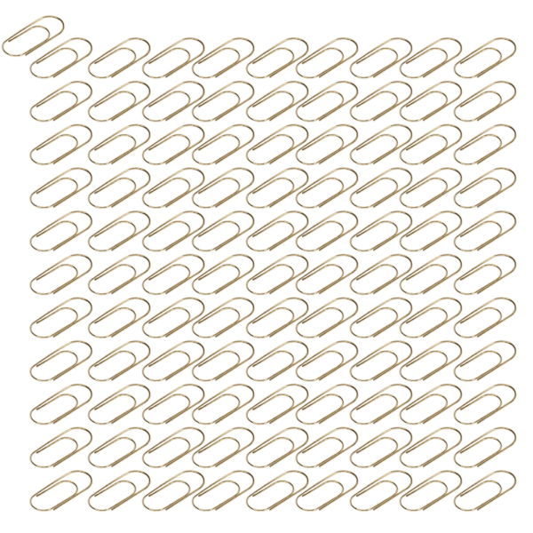 100 stk søte planleggingsklips, innovativ design, antirust elektropletteringsprosess, gullpapir klips for kontor, hjem, skole, elektroplettering gull