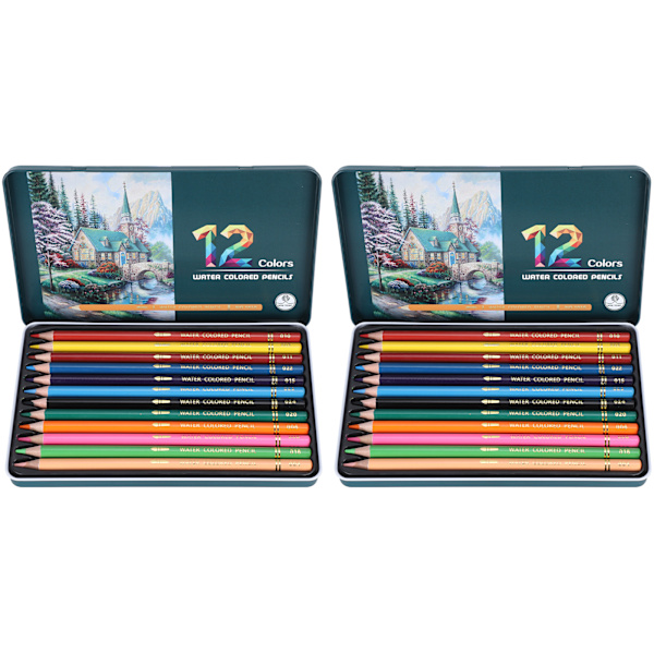 12-pack färgade pennor set vattenlöslig kärna 12 färger konst målning ritning graffiti