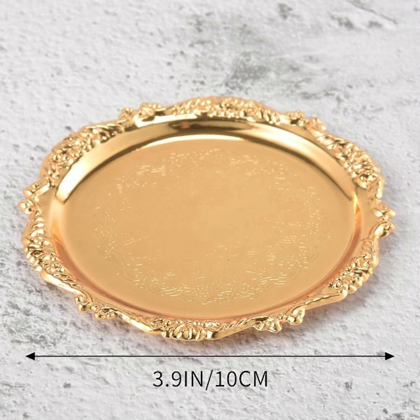 6-delars underlägg i icke-metall med ställ (Guld)