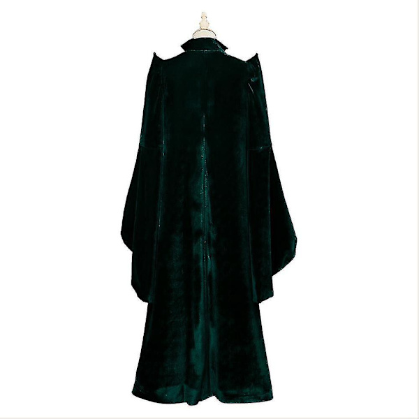 Minerva McGonagall Cosplay Kostym Set Robe med hatt trollstav M