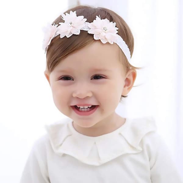3 st Baby Flick Hårband Elastiska Hårband Hårrosett Tillbehör för Nyfödda Spädbarn Flickor