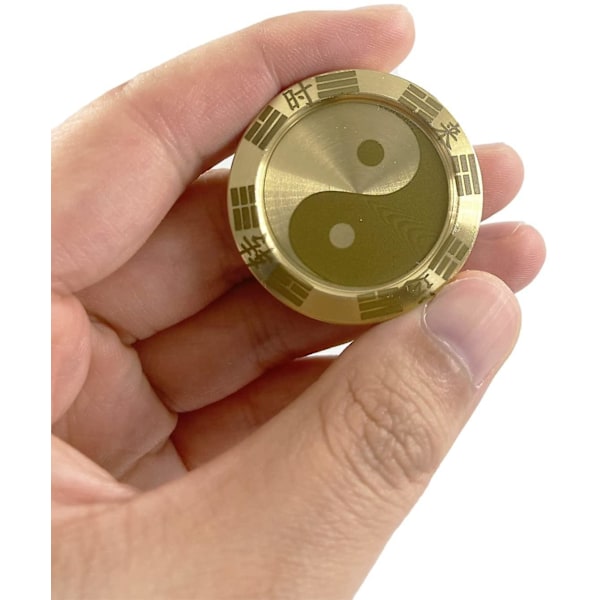 Metalli Fidget Slider - Tai Chi -kolikko Haptiikka Fidget Leikki, Lisää Onnea Jokaisella Pyöräytyksellä