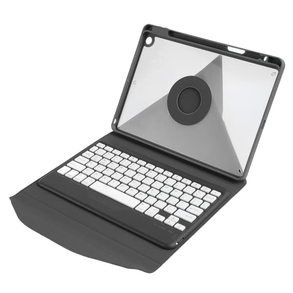 Bluetooth-tangentbordsfodral för IOS Tablet Smart trådlöst tangentbord med pennhållare svart