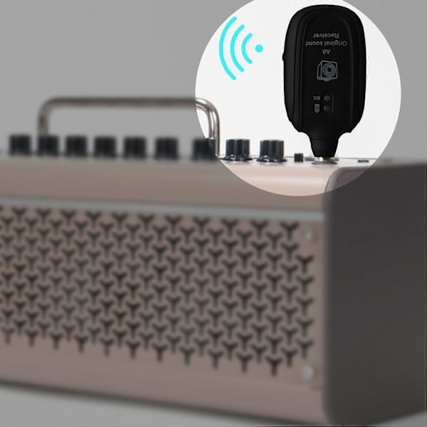 UHF Trådlöst Gitarrsystem Sändare Mottagare Inbyggd Uppladdningsbar