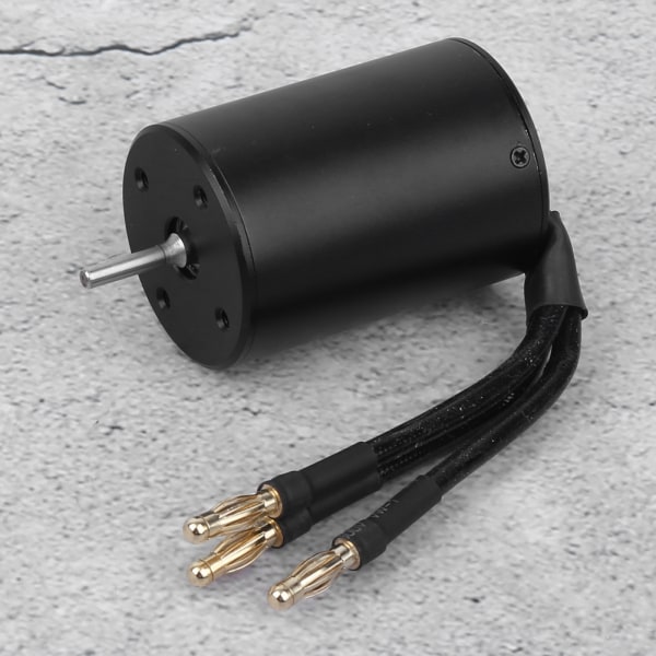 3650 vandtæt 4-polet ikke-induktiv børsteløs motortilbehør til 1/8 1/10 RC-bil (sort) (2300KV)