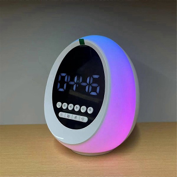 Ny RGB Färgglad Atmosfär Lampa Bluetooth Högtalare Trådlös Klocka