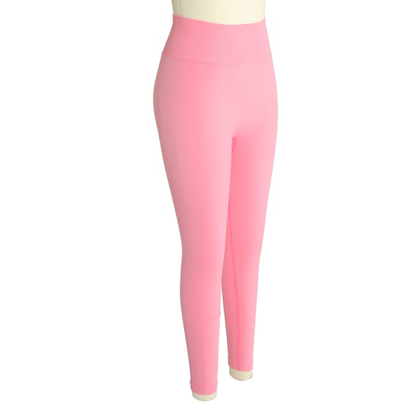 Kvinnor Yogabyxor Hög midja rumpa lyfter snabbtorkande Elastiska sportleggings L Storlek Rosa