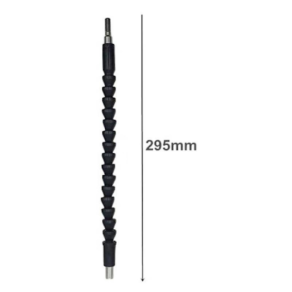 Svart Flexibel Axel Elektrisk Borr Förlängningsstav 295mm med 2 Flexibla Borr - Perfekt för Borrning och Skruvdragning