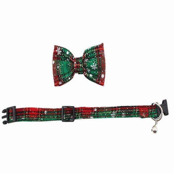 Fluga Halsband för Katt med Bjällra för Valp Juldesign Husdjursvård Tillbehör Julröd XS