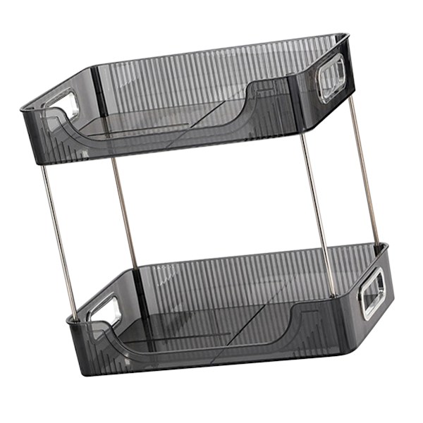 Desktop Organizer 2 nivåer Gott om utrymme Modernt förvaringsställ Hyllor för kontor sovrum Heminredning Grå