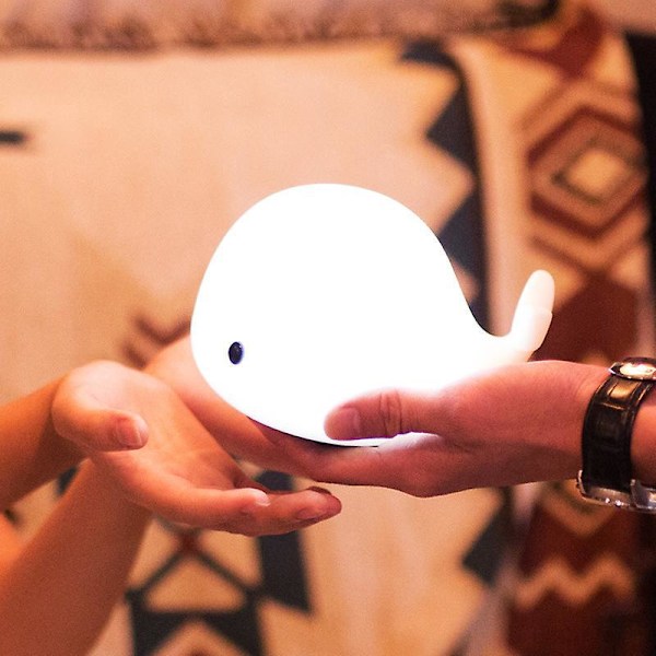 Baby Nattlampa LED Baby Nattlampa Delfinformad Nattlampa USB Uppladdningsbar Nattlampa Silikon Baby Lampa För Barnrum