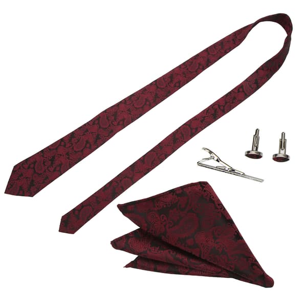 6 st herrslipsar set klassisk mångsidig affärsklädsel bröllop herrslips ficknäsduk manschettknappar slipsnål presentförpackning set