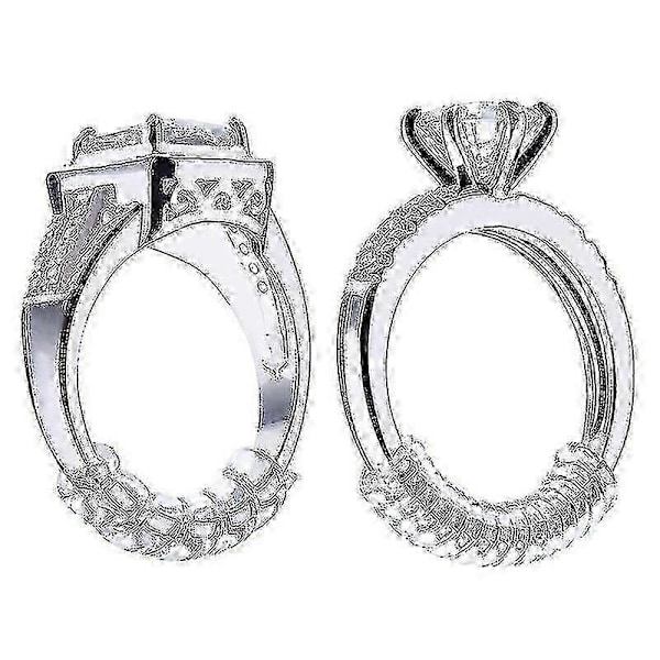 Ringstorleksreducerare Transparent Silikon Spiraljusterare Förminskare Snuggies 6 st 5 mm