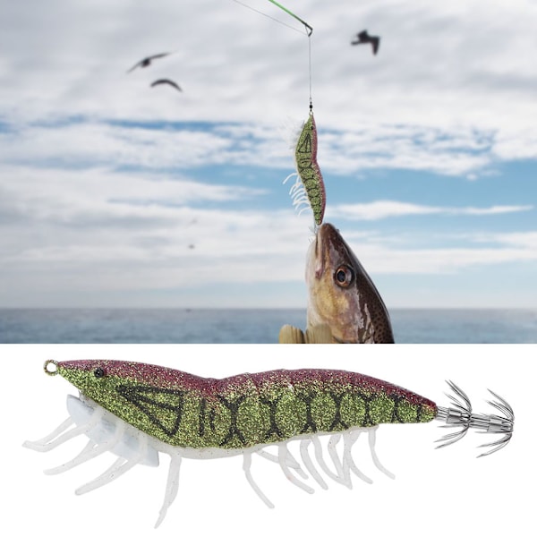 3g ABS Luminous Squid Hook Artificial Simulation Shrimp Fishing Lures Baits Fish Tackle Accessories004#