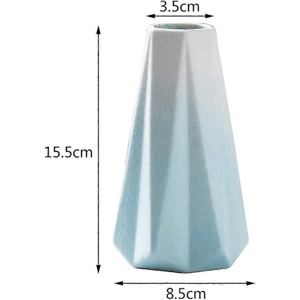 Moderne Stilig Geometrisk Porselen Keramisk Vase for Stue, Kjøkken, Bord, Hjem, Kontor