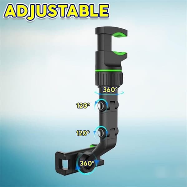 360° Bakspejl Biltelefonholder, Universal Justerbar Smartphoneholder