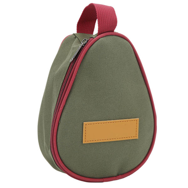 Camping Stekpanna Väska Dragkedja Design Stekpanna Förvaringsväska Camping Köksredskap Väska för Utomhus Picknick Hemförvaring Grön