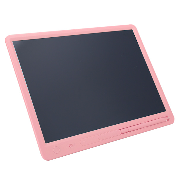 15in LCD-skrivetavle, fargerik, fet håndskrift, barns smarte elektroniske doodle-tavle, rosa