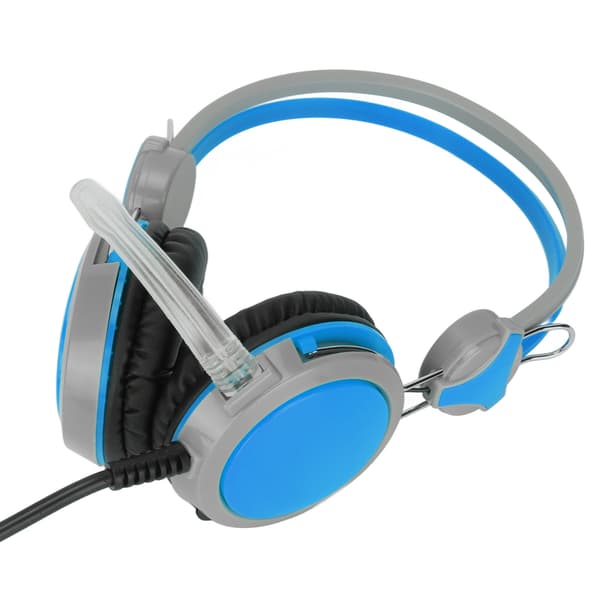 Gaming Headset Støjreducerende Stereo Ergonomisk Kablet Computer Gaming Hovedtelefon med Mikrofon til PC Blå