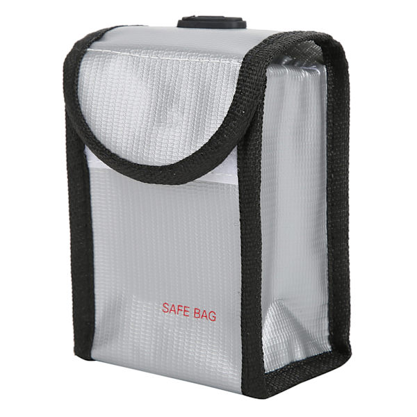 RC Drone Safe Batteri Eksplosionssikker Taske Beskyttelsesetui Passer til DJI Mavic Air 2 Drone Silver (1 batteri)