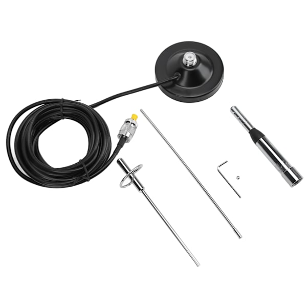 Bil VHF UHF Antenne Sucker med 5m Kabel SMA Hunn Adapter Kit Vanntett Plug and Play