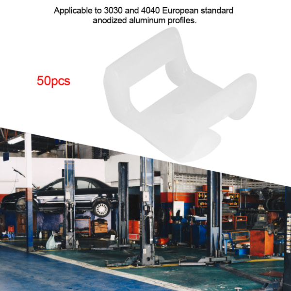 50 st Basmonterad kabelhållare med dragkedja för europeisk standard aluminiumprofiler Europeisk standard 30