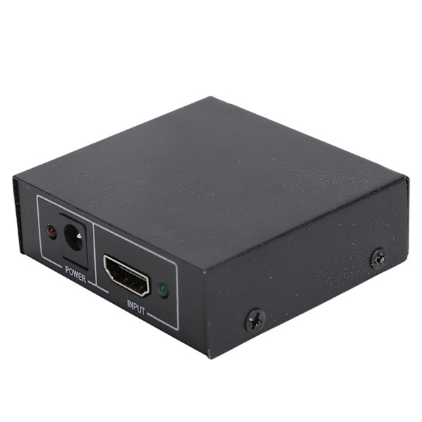 HD Multimedia Interface Splitter 1 ind 2 ud 4K Video Audio Distributør Spejladapter 100‑240V US Stik