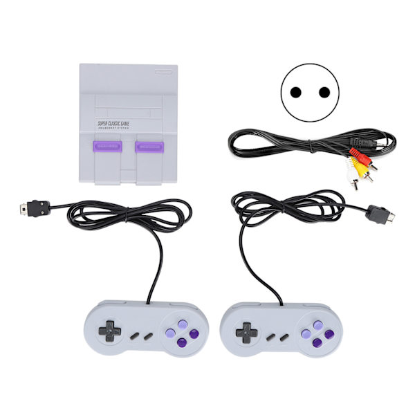 Spilkonsol - Klassisk 8-bit TV-spilkonsol til familieunterholdning og fritid 110‑240VEU-stik