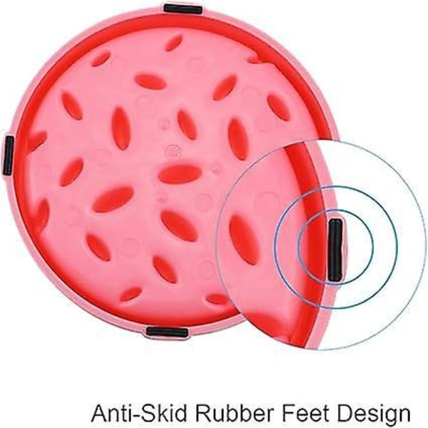 Interaktiv Hundeskål - 1 stk - Interaktiv Hundeskål - Sakte Mater - Rosa - Anti-Gluttony - For Hunder eller Katter