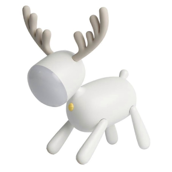 Jule Elg LED Bordlampe Silikone Natlampe, Hvid