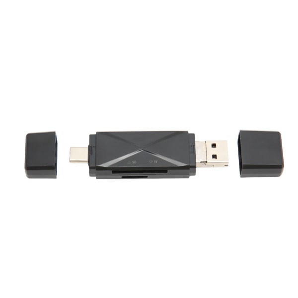 Minnekortleser Bærbar Mini 3 i 1 USB C USB 2.0 Micro USB Storage Card Reader med 3 kontakter