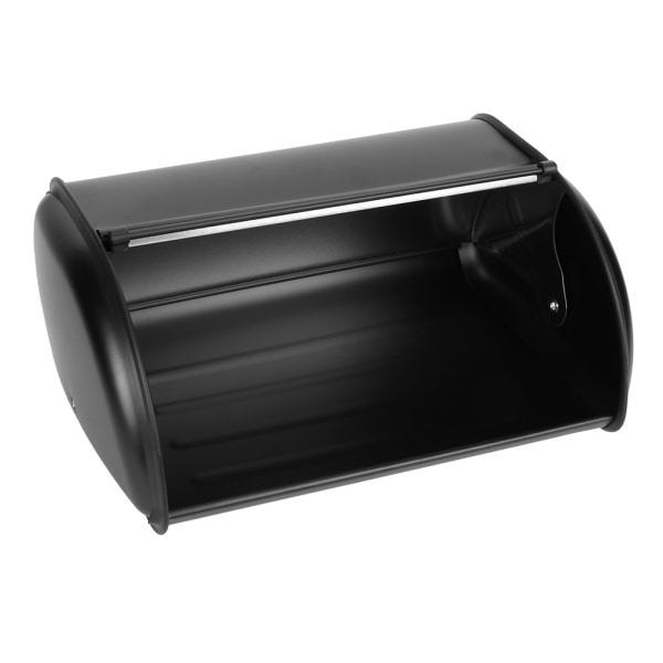 Stor kapacitet Rustfrit stål Brød Box Holder Bin Container Køkken Opbevaring Organizer Sort