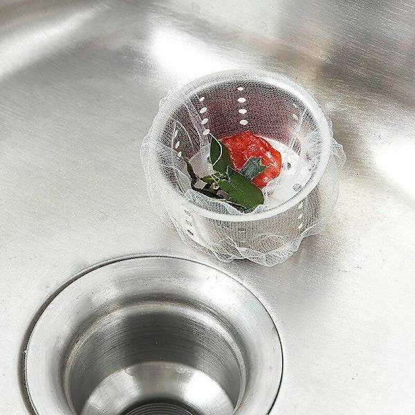 Køkkenvask Si Strainer Mesh Pose - 200 STK Engangs Mesh Vask Si Posen - Vask Net Si Filter Posen
