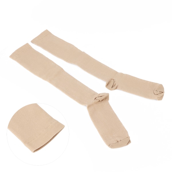 Pustende kompresjonsstrømper Utendørs Sportsslanger Ben Shaping Closed Toe SocksS/M